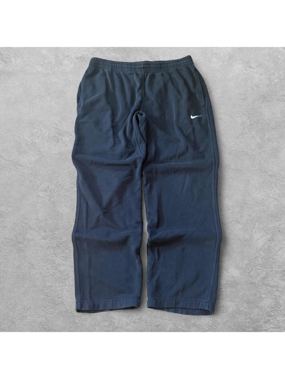 Nike Black Sweatpants with White Swoosh Logo, Size XL